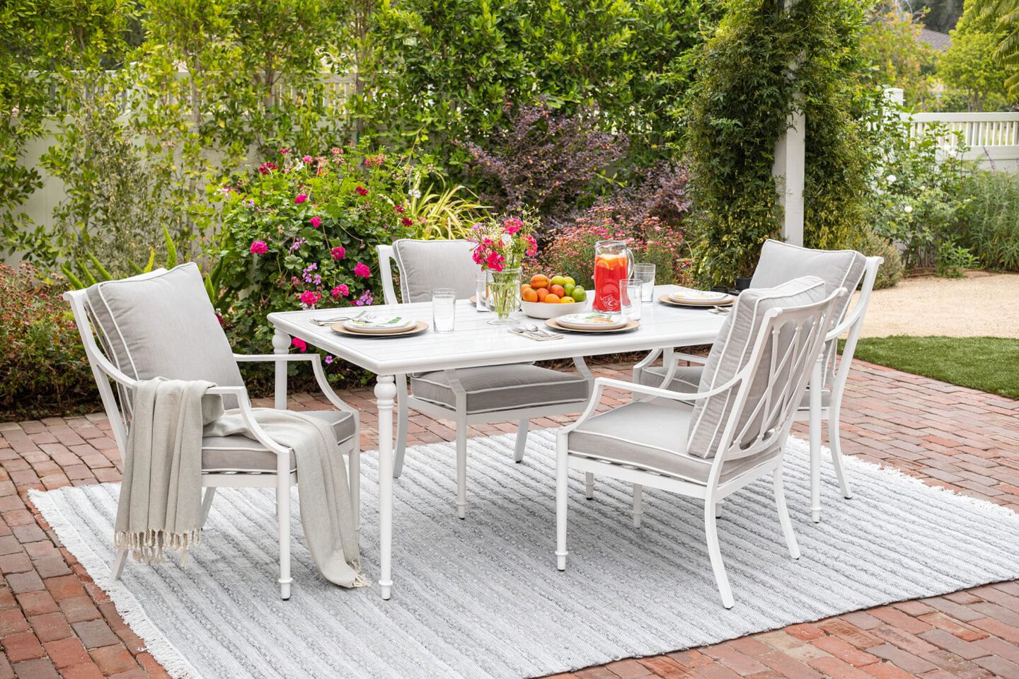 Gathercraft Hanover Outdoor Dining Table in Transitional Style Patio